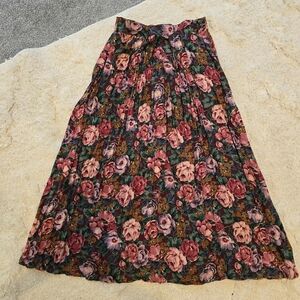 Vintage Michelle Stuart Floral Midi Lightweight Pockets Boho Girlhoodcore Skirt